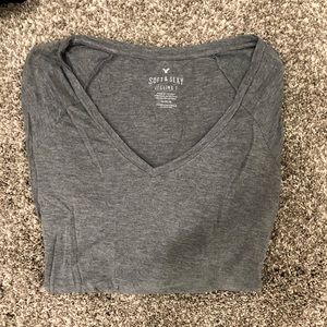 Grey long sleeve super soft t